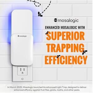 Mosalogic Fruit Fly Traps for Indoors Gnat Trap for House Indoor White Trap